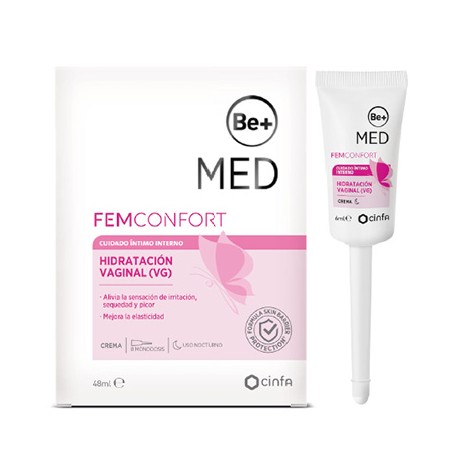 Be+ MED Femconfort Hidratación Vaginal Interna 6x8mL