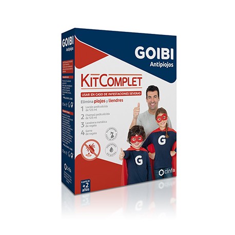Goibi Kit Complet. Loción 125mL + Champú 125mL + Lendrera y Gorro