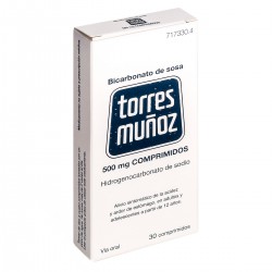 Bicarbonato De Sosa Torres Muñoz 500 mg 30 Comprimidos