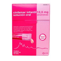 Cinfamar Infantil 12.5 mg Solución Oral 12 Sobres