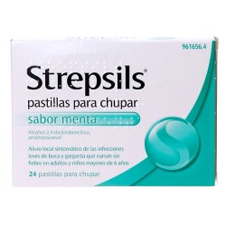 Strepsils 24 Pastillas Para Chupar Sabor Menta