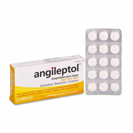 Angileptol 30 Comprimidos Para Chupar Sabor Miel-Limon