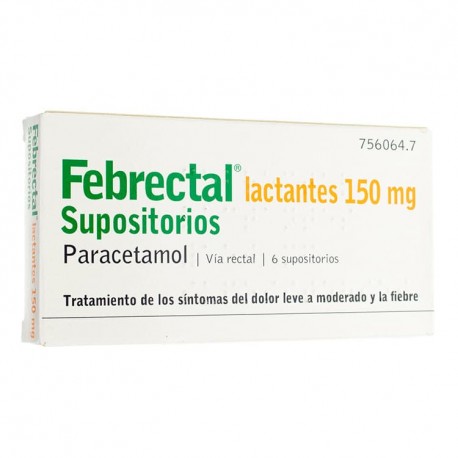 Febrectal Lactantes 150 mg 6 Supositorios