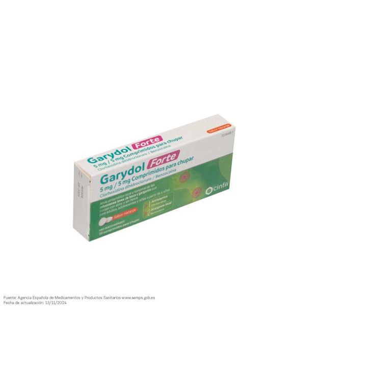 Garydol Forte 5 mg/5 mg 20 Comprimidos Para Chupar