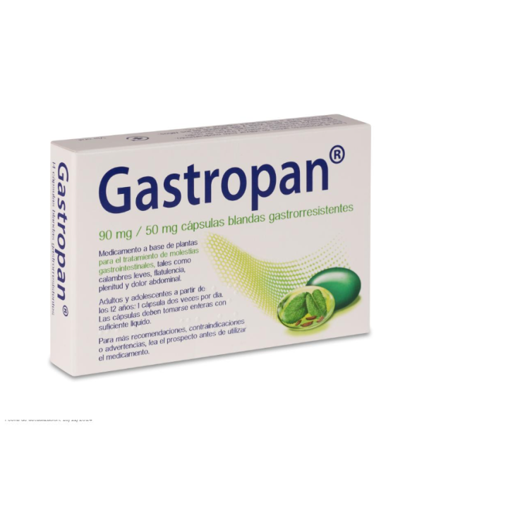 Gastropan 90 mg/50 mg 14 Cápsulas Blandas Gastrorresistentes