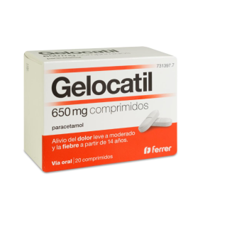 Gelocatil 650 mg 20 Comprimidos