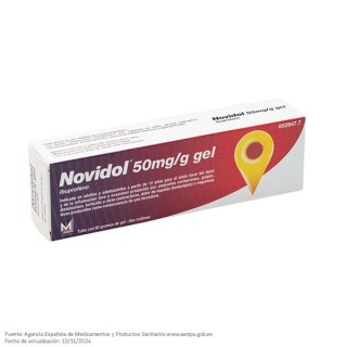 Novidol 50 mg/g Gel Cutáneo 60 g. CN: 652647.7
