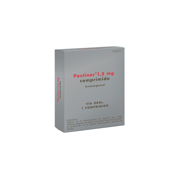 Postinor 1,5 mg 1 Comprimido. CN: 653694.0