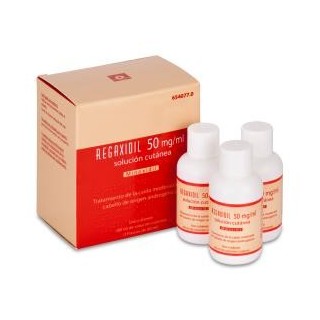 Regaxidil 50 mg/mL Solución Cutánea 3 Frascos 60 mL. CN: 654077.0