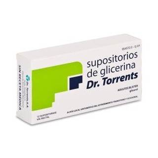 Supositorios De Glicerina Dr. Torrents Adultos 3,27 g 12 Supositorios (Blister). CN: 654572.0