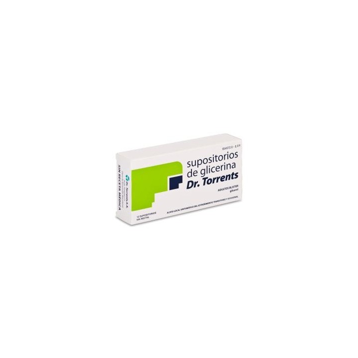 Supositorios De Glicerina Dr. Torrents Adultos 3,27 g 12 Supositorios (Blister). CN: 654572.0