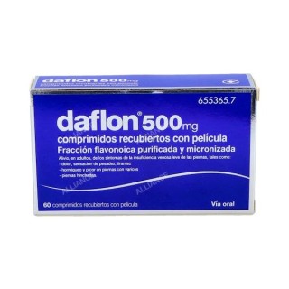 Daflon 500 mg 60 Comprimidos Recubiertos. CN: 655365.7