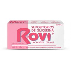 Supositorios Glicerina ROVI Lactantes 10 Supositorios