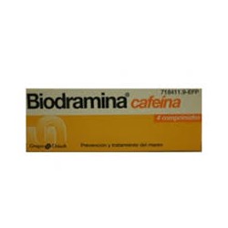 Biodramina con cafeina 4 comprimidos