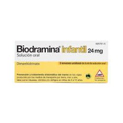 Biodramina Infantil  24 mg sol oral 5 unidosisSIS