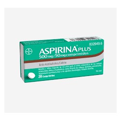 Aspirina Plus 500/50 mg 20 Comprimidos