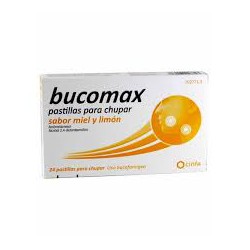 Bucomax 24 pastillas para chupar sabor miel y limon