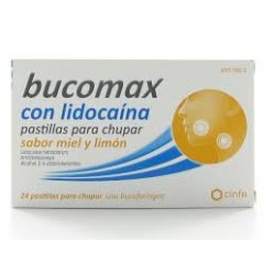 Bucomax Lidocaina (24 pastillas para chupar miel y limon)