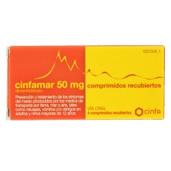 Cinfamar Cafeina 50 mg/50 mg 4  Comprimidos recubiertos