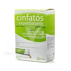 Cinfatos Expectorante 10 mg + 100 mg solución oral en sobres