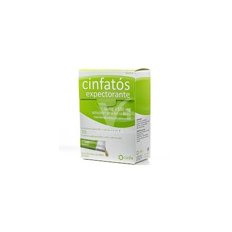 Cinfatos Expectorante 10 mg + 100 mg solución oral en sobres