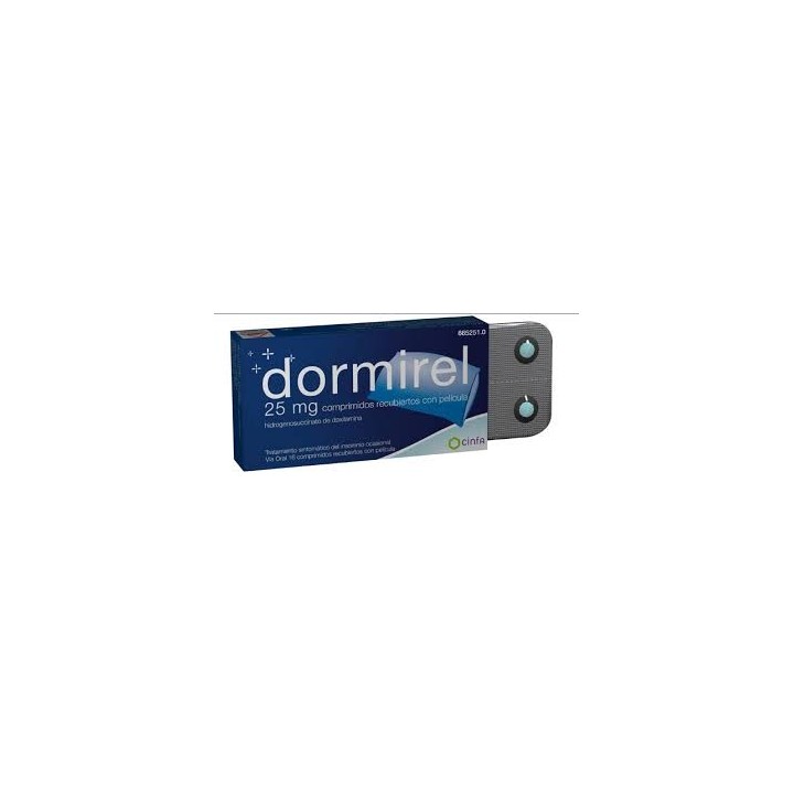 Dormirel 12,5 mg compriidos recubiertos con pelicula