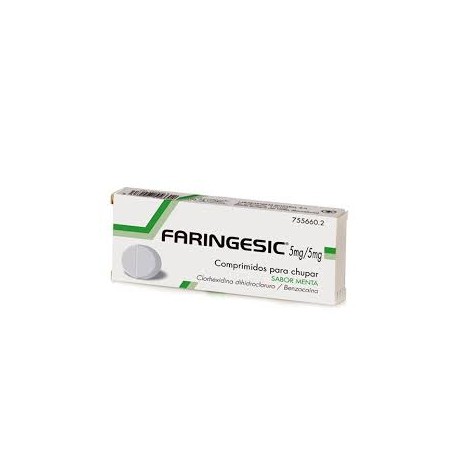 Faringesic 5 mg/5 mg Comprimidos para chupar sabor menta