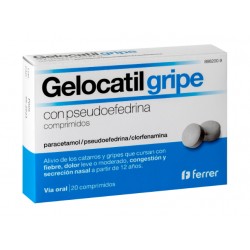 Gelocatil Gripe Con Pseudoefedrina 20 Comprimidos
