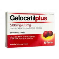 Gelocatil Plus 500 mg/65 mg 20 Comprimidos