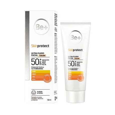 Be+ skinprotect Ultra Fluid Facial Con Coolor SPF50+ 50mL