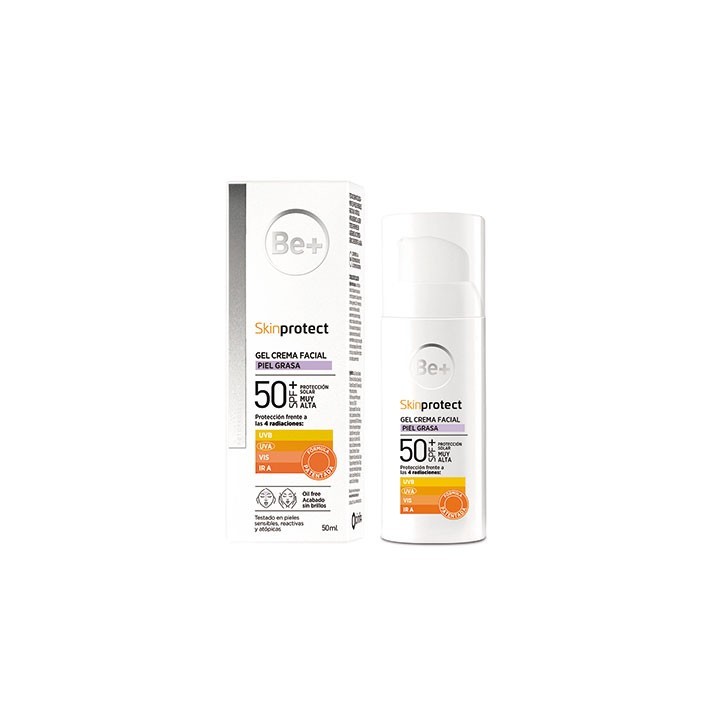 Be+ Skinprotect Gel Crema Facial Piel Grasa SPF50+ 50mL